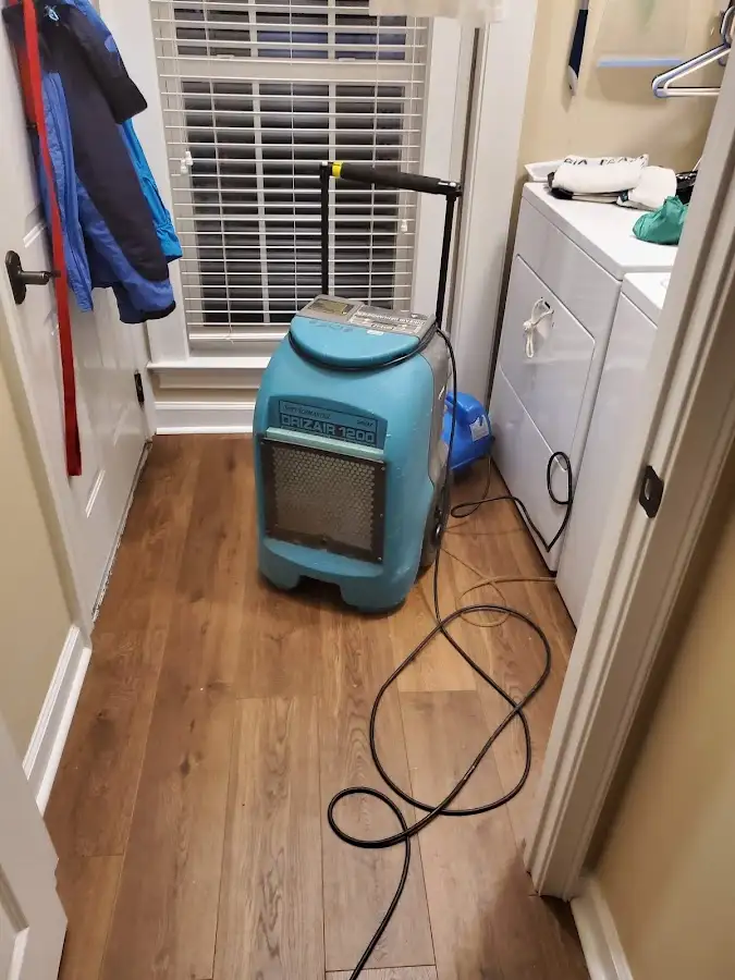 Commercial dehumidifier deployed for Flood Damage Cleanup in East Whittier